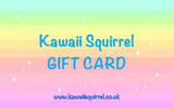 the kawaii squirrel gift card gifts voucher cards uk cute stationery craft supplies