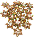 snowflake cookie gingerbread resin fb flatback 21mm snowflakes christmas