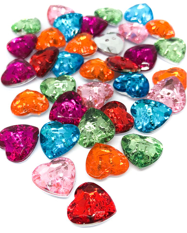sparkly mirror backed acrylic buttons 12mm pink green cerise orange glitter button uk craft supplies