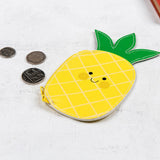 happy kawaii pineapple cute zip vinyl kids small coin purse yellow mini small purses uk kawaii cute gift gifts 
