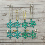 75% OFF Snowflake Enamel Glittery Planner Charm or Paper Clip #P78