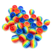 bright rainbow stripe striped 8mm beads uk cute craft supplies stripy bead plastic