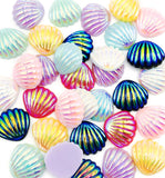 resin iridescent shell shells ab flatback fb fbs cabochons uk cute craft supplies