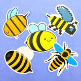 BEE Bumblebee Honey Bees Laptop / Decorative Stickers -11 Packs