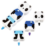 stackable crayons and eraser panda crayon pandas kawaii cute gift gifts colouring children kids uk stationery