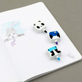 blue stackable crayons and eraser panda crayon pandas kawaii cute gift gifts colouring children boys kids uk stationery