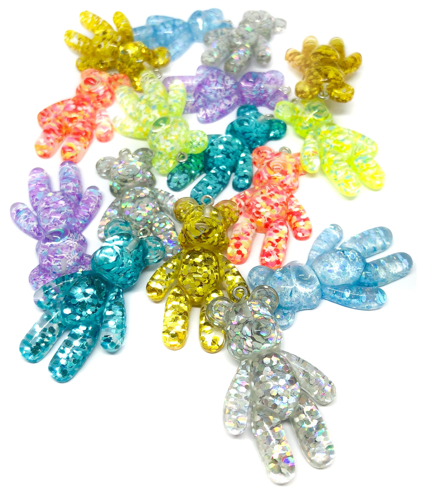 glitter bear pendant charm charms 46mm bears