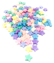 9mm pastel acrylic star beads stars bead kawaii set of 25 uk cute kawaii craft supplies bundle bundles small
