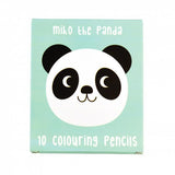 10 colouring crayons kids crayon coloured box panda pandas cute kawaii gift gifts uk mini pack pencils rex london