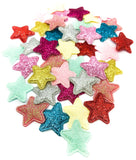 small glitter star applique patch 26mm iridescent stars patches
