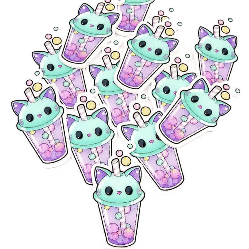 kitty cat drinking cup acrylic fb flat back flatback cute kawaii cats uk pink food drink drinks mug craft supplies planars acrylic fbs lilac purple turquoise blue