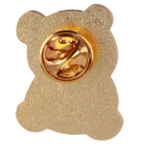 panda black and white pandas gold metal enamel pin brooch badge uk gift gifts cute kawaii pins