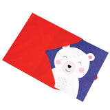 kawaii cute polar bear bears square greetings card blank uk stationery cards animals animal