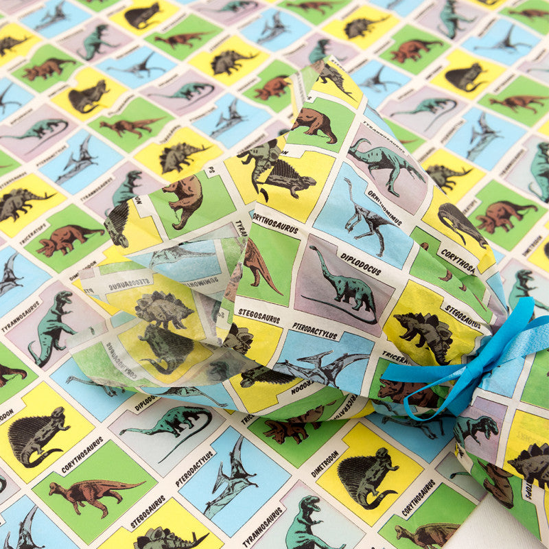 tissue paper rex london dinosaur dino dinosaurs cute kids kid boy boys wrap wrapping papers uk