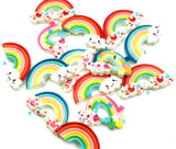 rainbow resin fb flat backs embellishment rainbows cute kawaii craft supplies uk