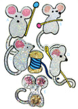 sequin sewing mouse mice iron on applique patch large patches glitter