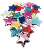 metallic star stars applique patches padded 7 colours 35mm fabric patch uk cute kawaii foil craft supplies