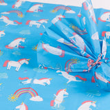 magical unicorns and rainbows unicorn kawaii tissue paper uk packaging supplies rex london blue wrap