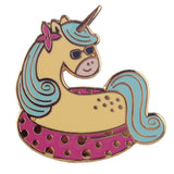 enamel pin badge brooch cute unicorn unicorns summer vacation uk gift gifts gold metal pins brooches brooch