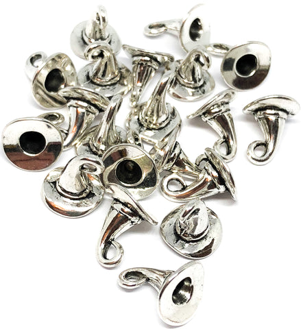 wizard witch hat tibetan silver charm charms 13mm witch's hats