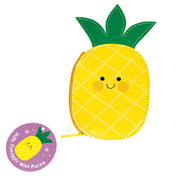 happy kawaii pineapple cute zip vinyl kids small coin purse yellow mini small purses uk cute gift gifts 